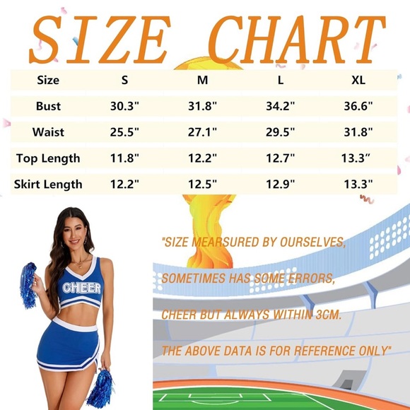 Blue Cheerleader Uniform - Picture 2 of 3